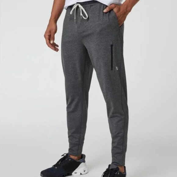 Vuori Heather Gray Sunday Performance Jogger Pant Mens Large Athletic Athleisure - Picture 1 of 14